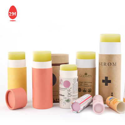 CMYK Deodorant Biodegradable Cylinder Tube Box Cardboard Lipstick Tubes