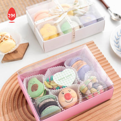Ανακυκλώσιμο κουτί μπισκότων Macaron Συσκευασία Κέικ Κουτί σοκολάτας