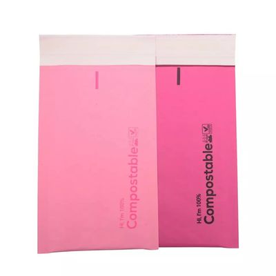 Χαρτοκιβώτιο SGS Recycled Kraft Mailers Eco Friendly Pink Double Kraft Paper Bubble Mailers