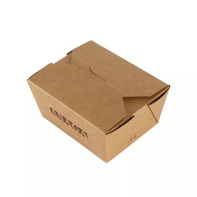 Χάρτινο κουτί μιας χρήσης Take Away Matt Lamination Kraft Bubble Συσκευασία τροφίμων