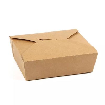 Χάρτινο κουτί μιας χρήσης Take Away Matt Lamination Kraft Bubble Συσκευασία τροφίμων