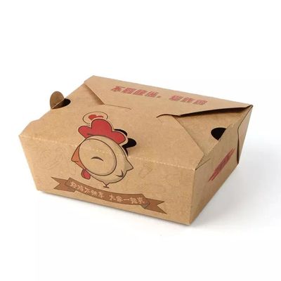 Χάρτινο κουτί μιας χρήσης Take Away Matt Lamination Kraft Bubble Συσκευασία τροφίμων