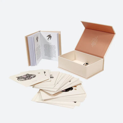 Άκαμπτο κιβώτιο βιβλίων μαγνητών καρτών Tarot λογότυπων συνήθειας ανακύκλωσης κουτιών από χαρτόνι σχεδίων